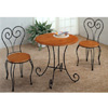 3-Pc Moustache Sandy Black Table And Chair 7015/16 (CO)