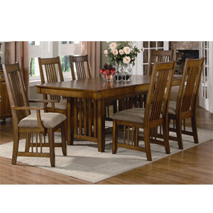 7-Pc Burton Medium Oak Dining Set 101611/2/3(CO)