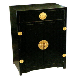 Black Finish Hall Cabinet 1245BK (ITM)