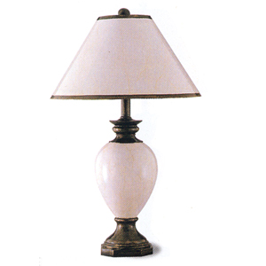 White Marble Finish Table Lamp 1955 (CO)