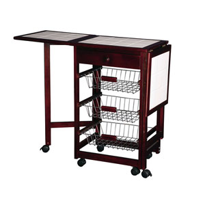 Tile Top Baker Kitchen Cart 2877 (A)