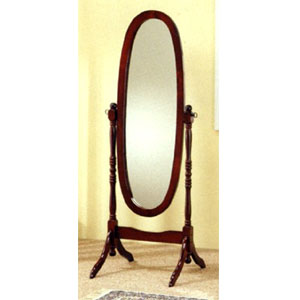 Bevelled Cheval Mirror In Cherry Finish 3001 (CO)