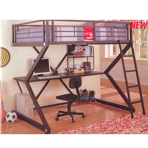Full Size Workstation Loft Bed 460092(CO)