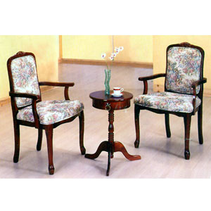 Round Tea w/ French Arm Chairs 5003 (PJ)