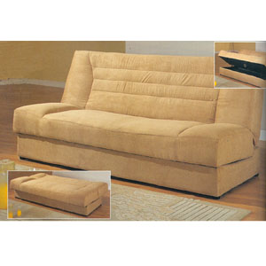 Tan Microfiber Futon Sofa Bed 500781 CO @ Idollarstore.com