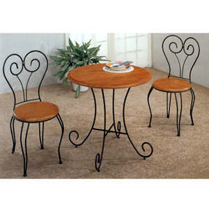 3-Pc Moustache Sandy Black Table And Chair 7015/16 (CO)