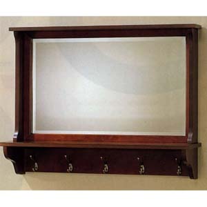 Base Hangers Wall Mirror In Mahogany Finish 900148 (CO)