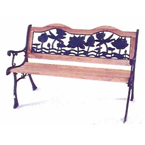 Lotus Cast Iron Park Bench 90017 (LB)