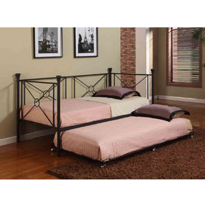 Texture Black Metal Twin Size Day Bed DB002(KBFS)