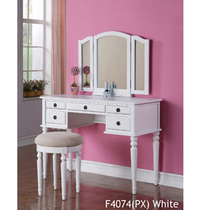 Vanity Set With Stool And Mirror F407_(PX150)