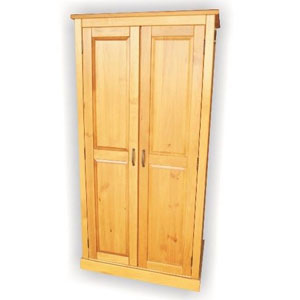 Solid Wood Honey 2 Door Closet Wardrobe JCBT1121(WFFS)