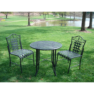 Black Iron 3-piece Patio Bistro Set 10234542(OFS250)