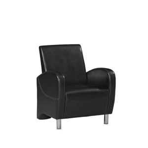 Art Deco Black Club Chair 36078BLK-01-AS-U (LN)