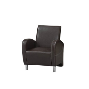 Art Deco Brown Club Chair 36078BRN-01-AS-U (LN)