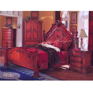 Cherry Finish Bedroom Set R43A_ (DS)