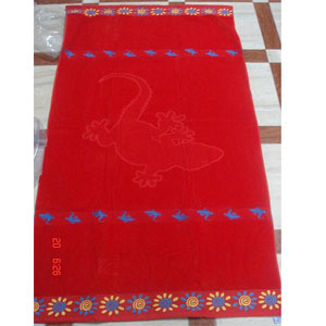 Egyptian Cotton Beach Towel Red-Lizard (RPTFS)